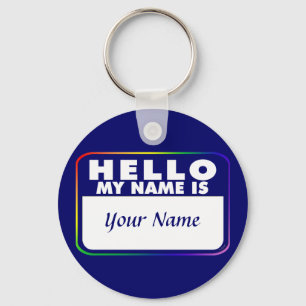 Chaveiro Modelo do nome de etiqueta