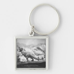 Chaveiro Modelo do rex B&W do tiranossauro