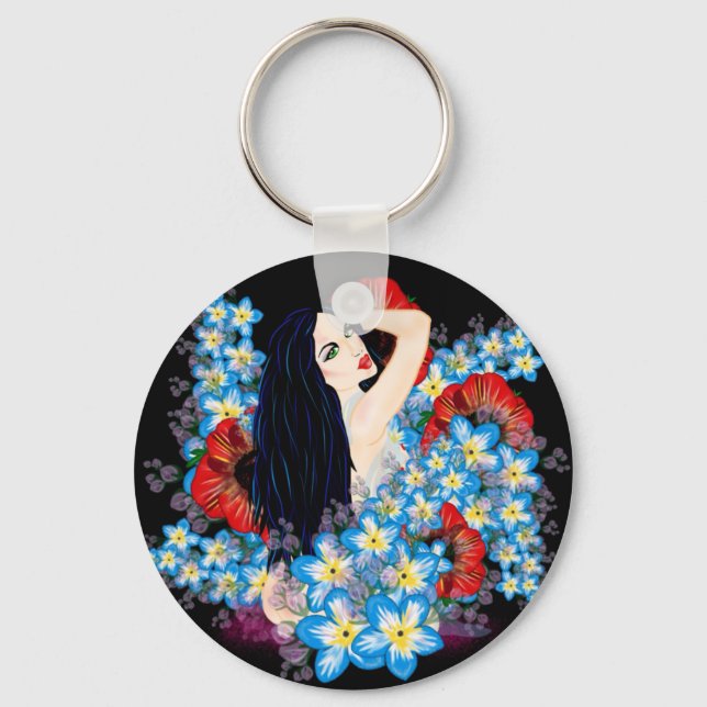 Chaveiro Modelo Glamor no canteiro de flores de Poppy, ART  (Frente)