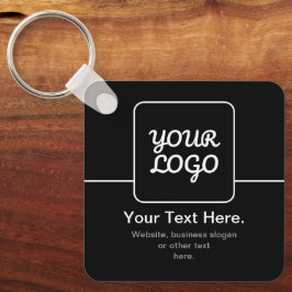 Chaveiro Modelo Moderno para Seu Logotipo | Preto e Branco