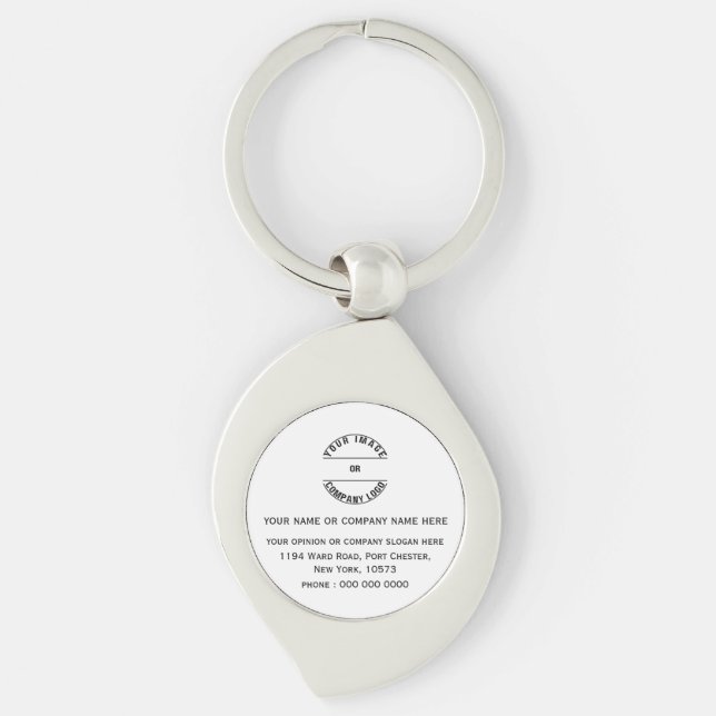 Chaveiro Modelo Personalizado em Branco (Frente)