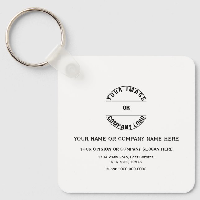 Chaveiro Modelo Personalizado em Branco (Frente)