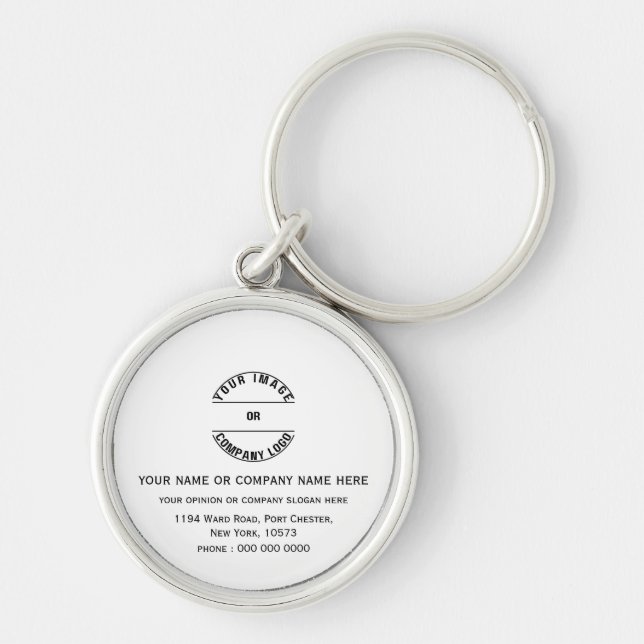 Chaveiro Modelo Personalizado em Branco (Frente)