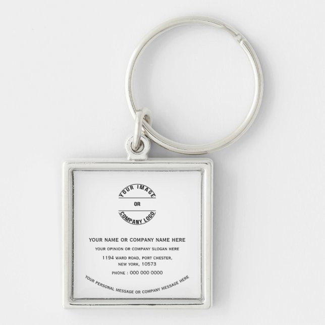Chaveiro Modelo personalizado em branco 1,375" (Frente)