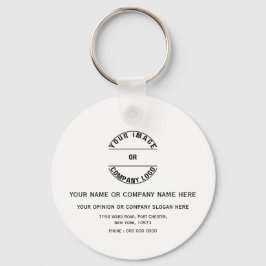 Chaveiro Modelo Personalizado em Branco 2"