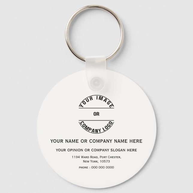Chaveiro Modelo Personalizado em Branco 2" (Frente)