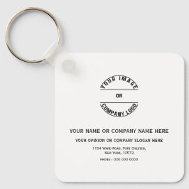 Chaveiro Modelo Personalizado em Branco 2,25” x 2,25"