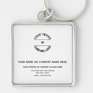 Chaveiro Modelo Personalizado em Branco 5,08 cm l x 5,08 c