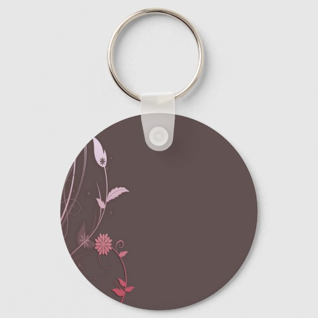 Chaveiro Modelo personalizável marrom e rosa (Frente)