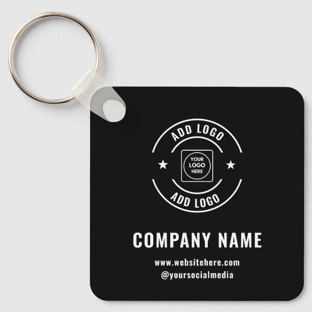Chaveiro Modern Custom Company Logo Branded Keychains (Frente)