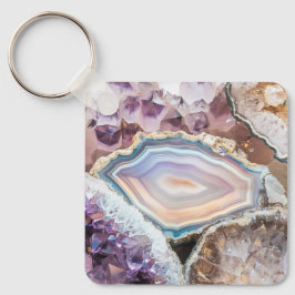 Chaveiro Modern Geode Crystal | Crystal Keychain