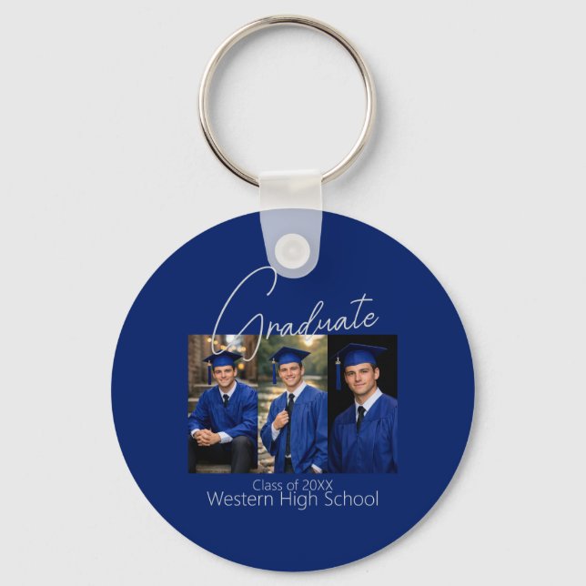 Chaveiro Modern Graduation Party Photo Display (Frente)