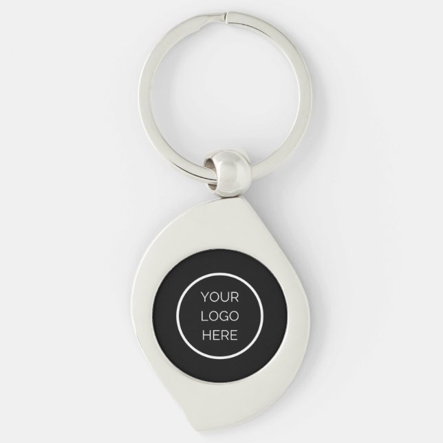 Chaveiro Modern Minimalist Corporate Business Logo Black  (Frente)