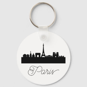 Chaveiro Modern Paris, cidade de França Skyline Estilizad