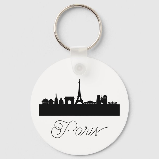 Chaveiro Modern Paris, cidade de França | Skyline Estilizad (Frente)