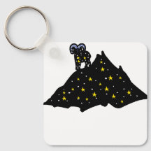 Modern Ram Zodiac Keychain – Sleek Aries 