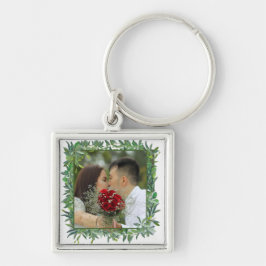 Chaveiro Modern Watercolor Greenery Wedding