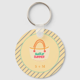 Chaveiro Modern Watercolor Summer Beach