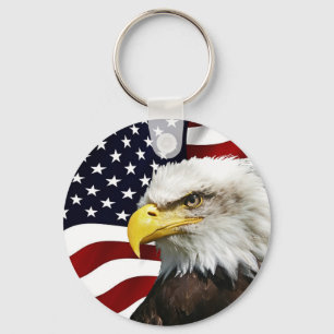 Chaveiro Moderno 4 de julho, EUA Flag American Eagle Patrio