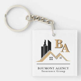 Chaveiro Moderno Adicione Seu Próprio Logotipo Profissional