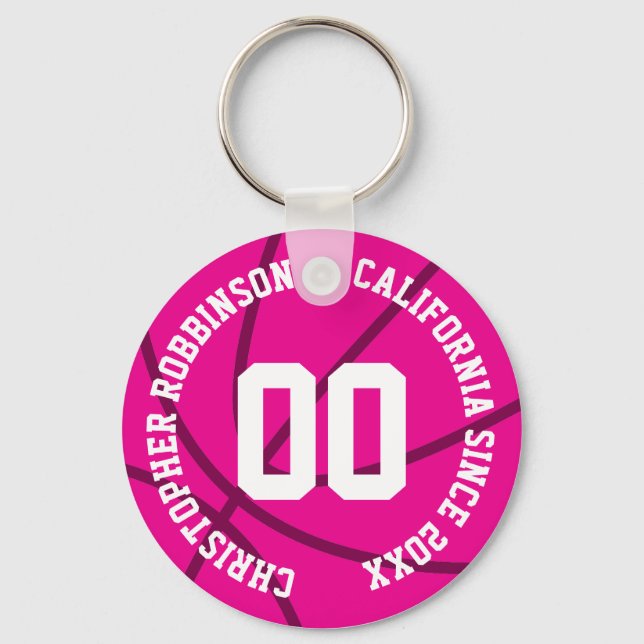 Chaveiro Moderno de Basquete Personalizado (Frente)