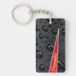 Chaveiro Moderno Fashionable Black Bubbles Red Fire Persona