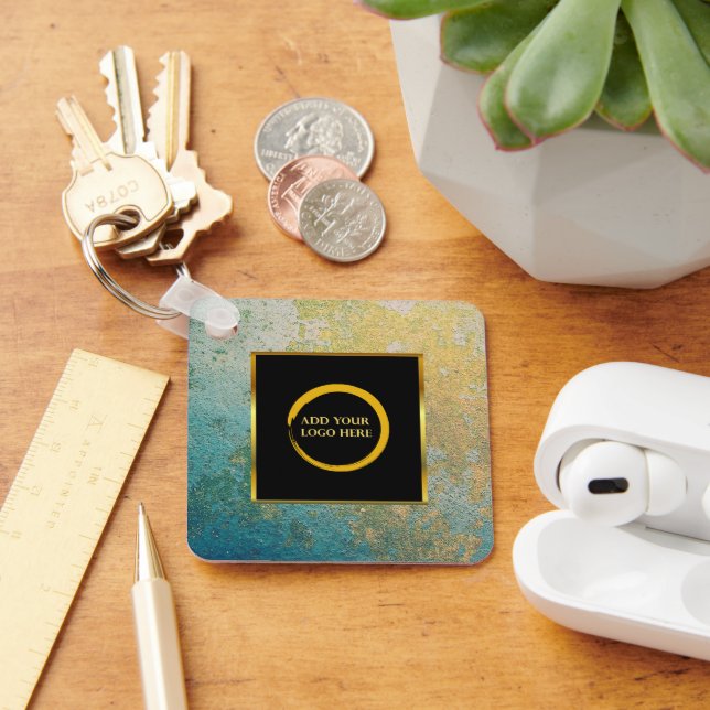 Chaveiro Moderno minimalista preto dourado simples adicione (Mesa)