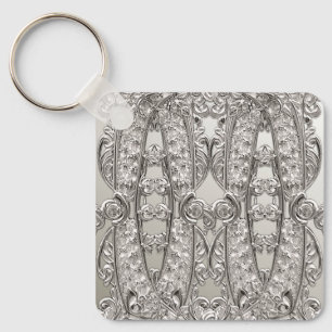 Chaveiro Moderno Ornamentado Silver