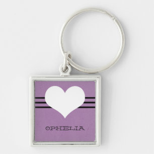 Chaveiro moderno roxo do prêmio do coração