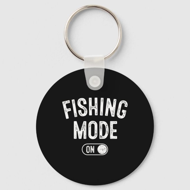 Chaveiro Modo de Pesca Ativado Presente Divertido para Pai  (Frente)