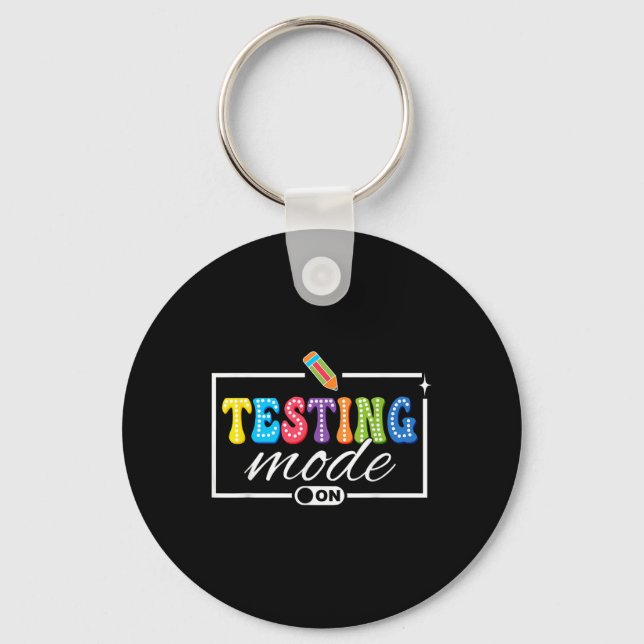 Chaveiro Modo De Teste Engraçado No Dia De Teste Do Chá Mot (Frente)