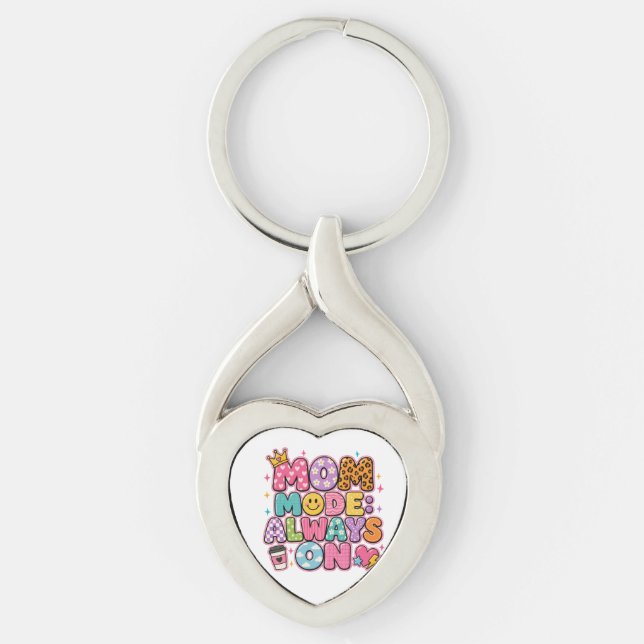 Chaveiro Modo Mãe Sempre Ativado, presente do dia das mães (Frente)