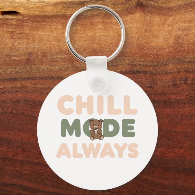 Chaveiro "Modo Relax Sempre" com uma Preguiça Relaxante (Frente)