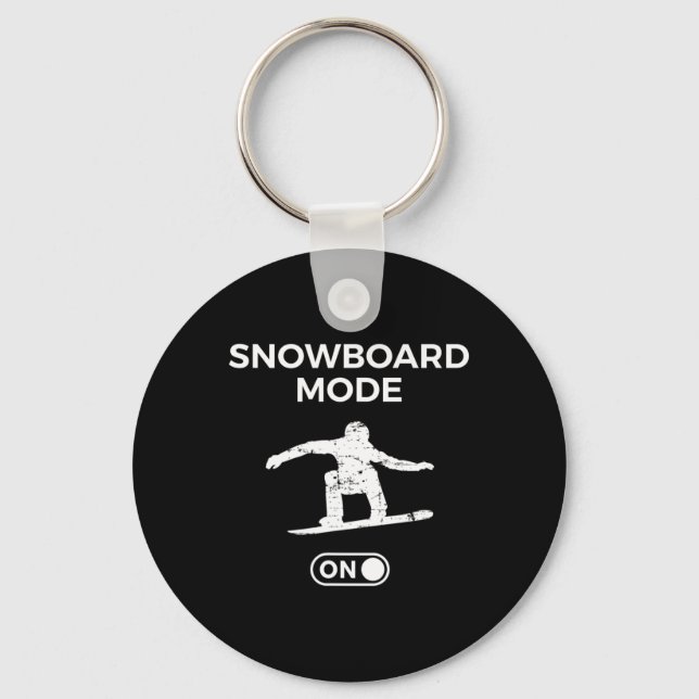 Chaveiro Modo Snowboard No Snowboard Quote Snowboarder S (Frente)