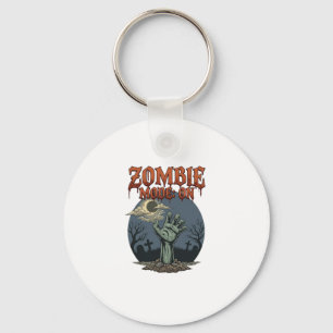 Chaveiro Modo Zumbi Halloween Mão Lua Cemitério_1