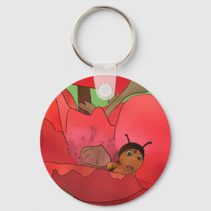 Chaveiro Mohnblüte com besouro