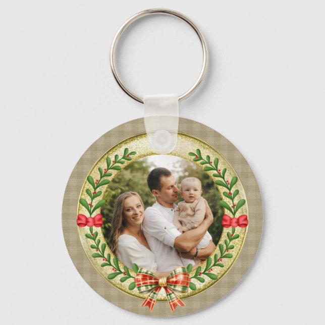 Chaveiro Moldura de Imagem Personalizada e Grinalda de Nata (Frente)