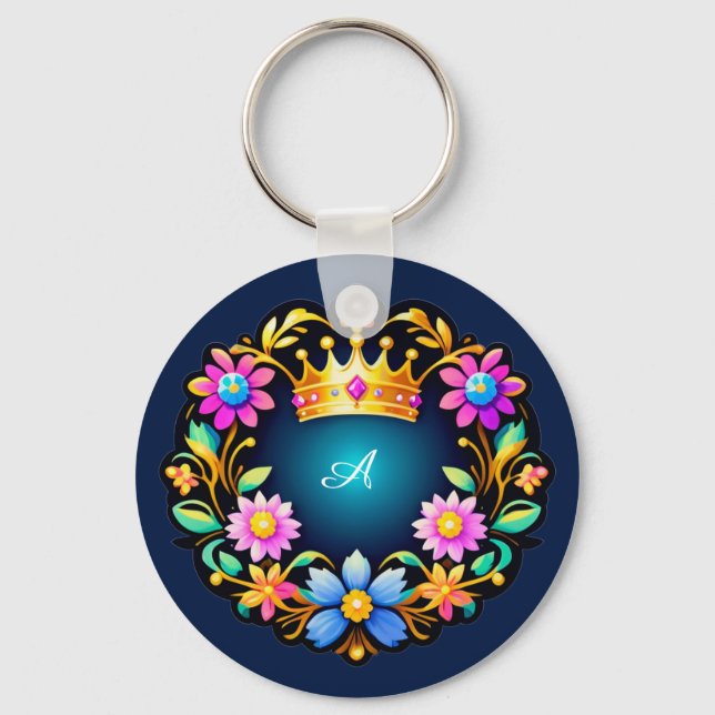 Chaveiro Moldura Floral da Coroa Real (Frente)