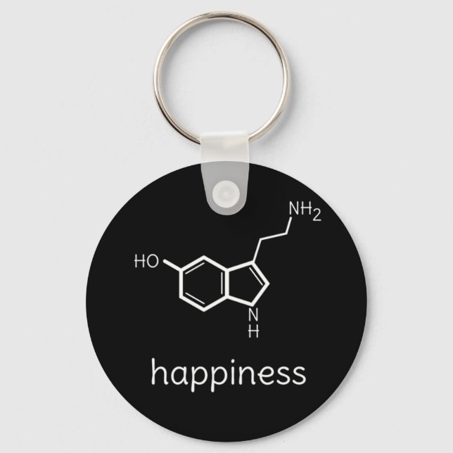 Chaveiro moléculas de serotonina felizes (Frente)