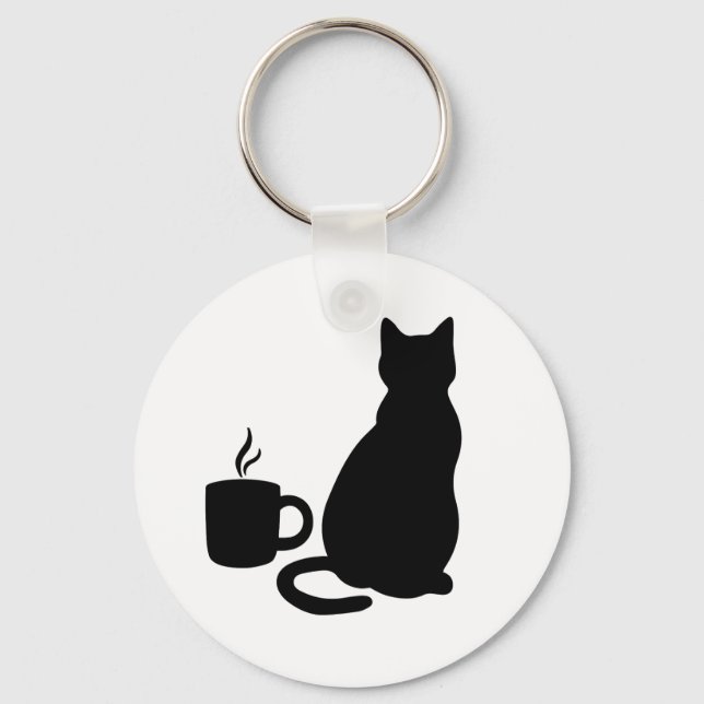 Chaveiro Molho de arte em café com silhuetaK (Frente)