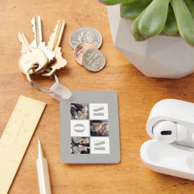 Chaveiro Mom 3 Photo Collage Gray (Mesa)