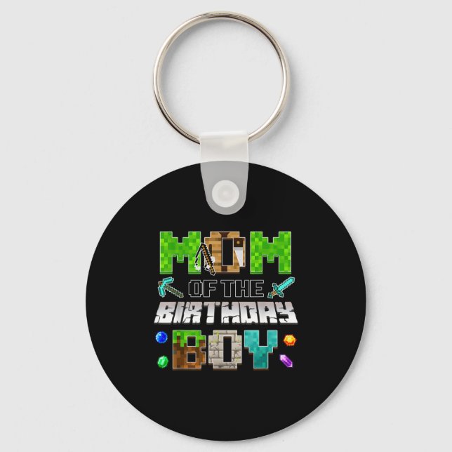 Chaveiro Mom Of The Birthday Boy Funny Gaming Birthday Xel  (Frente)