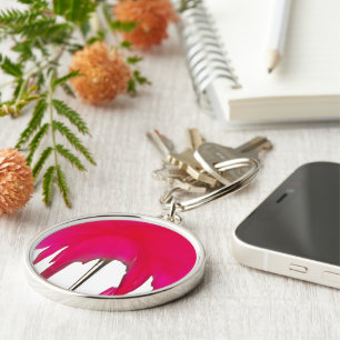 Chaveiro Momento Capturado: Uma Elegância Petal Rosa vermel