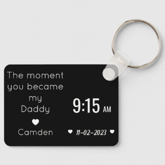 Chaveiro Momento Personalizado do Papai Hora de Nascimento 