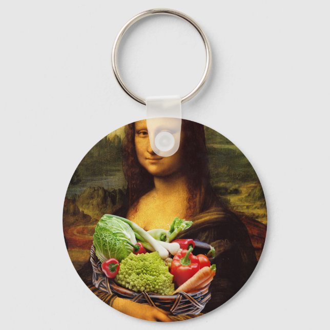 Chaveiro Mona Lisa ama legumes (Frente)