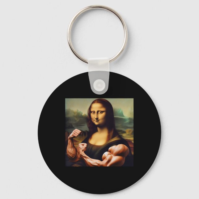 Chaveiro Mona Lisa Bodybuilding Funny Gift 3 (Frente)