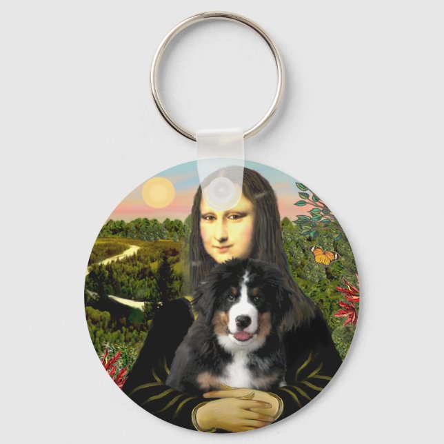 Chaveiro Mona Lisa - Cachorro de Montanha Bernês (Frente)