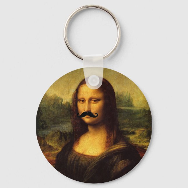 Chaveiro Mona Lisa Com bigode (Frente)