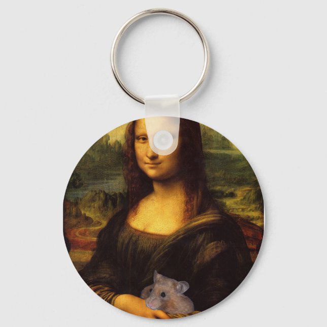 Chaveiro Mona Lisa Com Hamster (Frente)