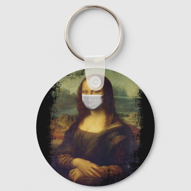 Chaveiro Mona Lisa Com Máscara (Frente)
